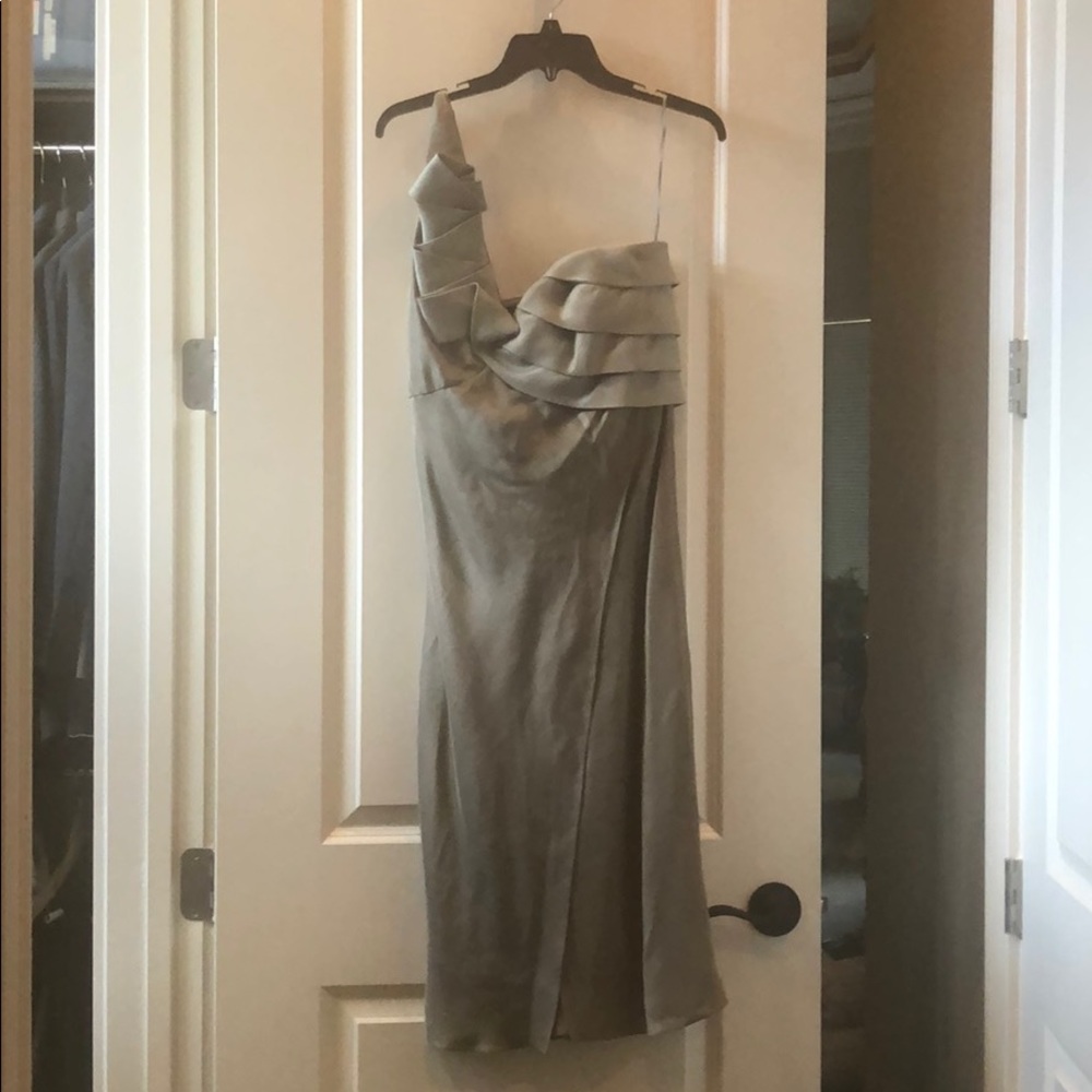 Giorgio Armani silk grey cocktail dress